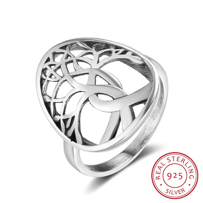 925 Sterling Silver Tree of Life Ring Gemwaith