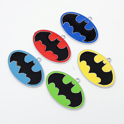 Handmade Batman Logo Colour Pendant Gemwaith