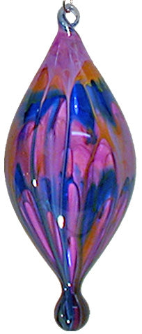 Handmade Blown Glass Bauble - Purple Gemwaith