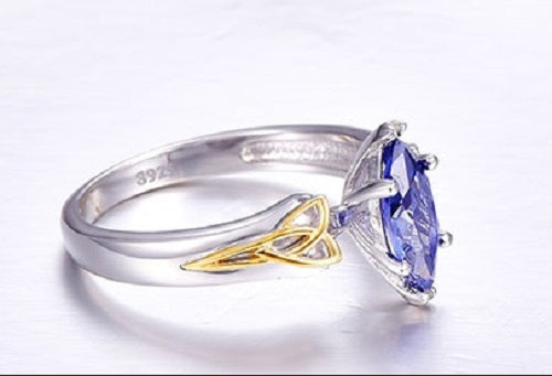 Tanzanite Marquise Solitaire 925 Sterling Silver Ring Gemwaith