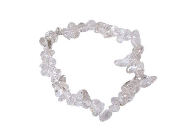 Clear Quartz Gemstone Chip Bracelet Gemwaith