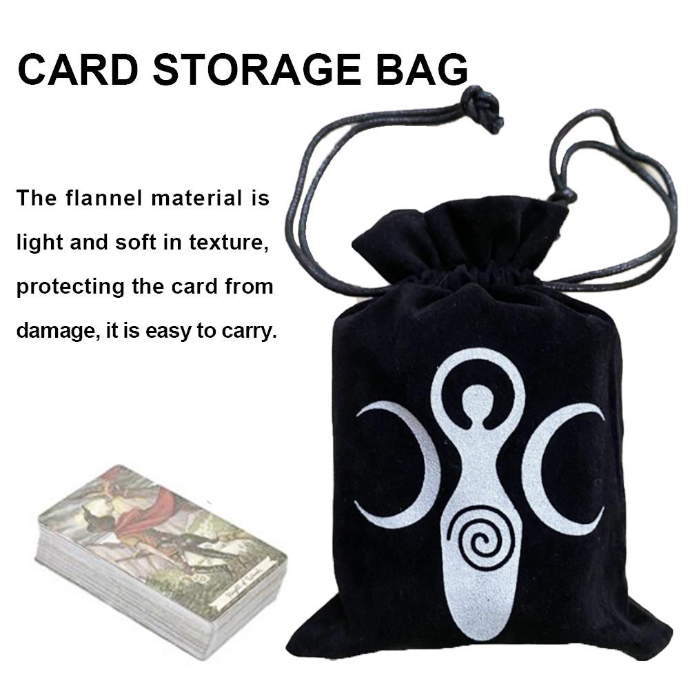 Triple Goddess Velvet Tarot Card Drawstring Storage Bag Gemwaith