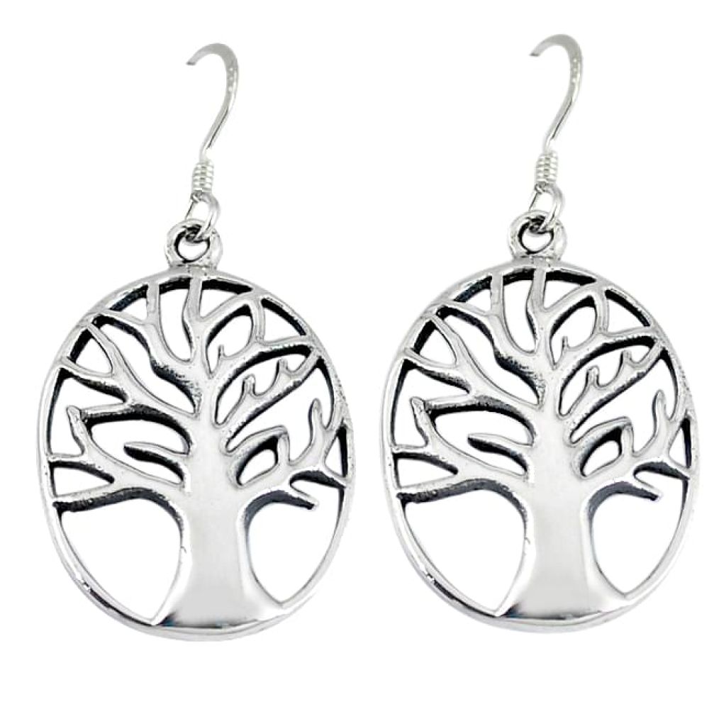 Tree Of Life 925 Sterling Silver Earrings - 1278 Gemwaith