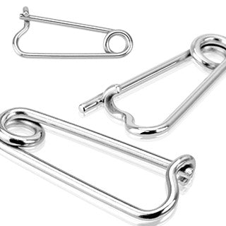 14 gauge or 16 gauge Surgical Steel Safety Pin Taper Gemwaith