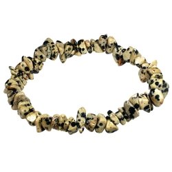 Dalmation Jasper Gemstone Chip Bracelet Gemwaith